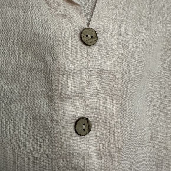 Terzo Millennio Italy Linen Sleeveless Dress Womens Size Small Pale Pink - Picture 3 of 12